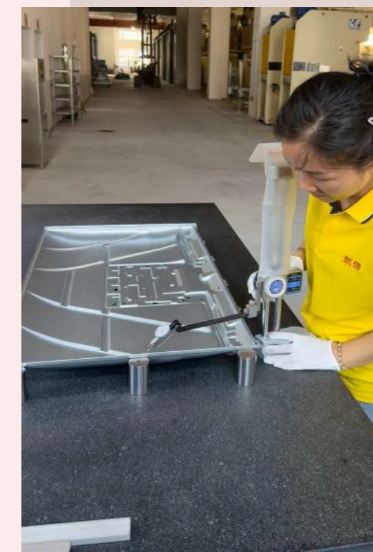 Dimensional inspection of a television metal back plate